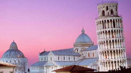 Pisa Tower at night wallpaper