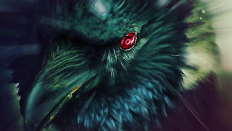Mystical Gaze of the Azure Beast wallpaper