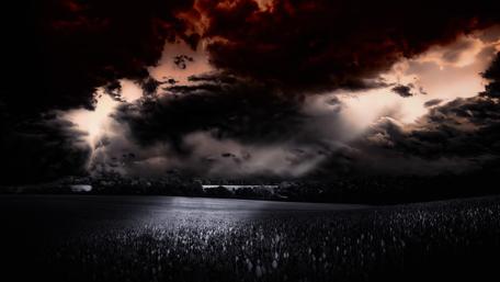Thunderstorm above the field ️ wallpaper
