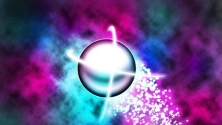 Cosmic Fractal Circle in Ethereal Purple Hues wallpaper
