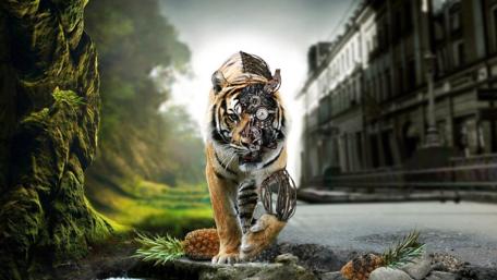 Cyborg Tiger - Concept Art wallpaper