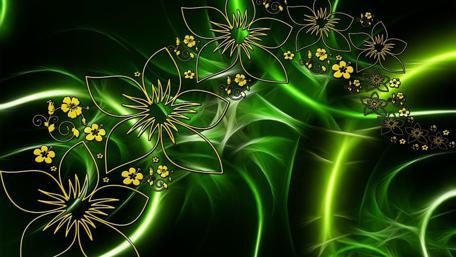 Digital abstract fractal vision wallpaper