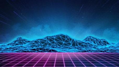 Retrofuture digital art wallpaper