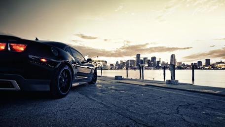 Chevrolet Camaro on the beach wallpaper