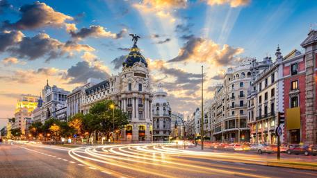 Gran Vía in Madrid, Spain wallpaper
