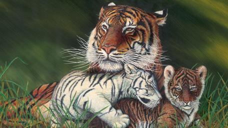 Tiger painting wallpaper