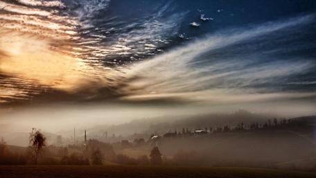Spectacular sky in the sunset wallpaper