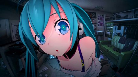 Melancholic Miku in Disarrayed Room wallpaper
