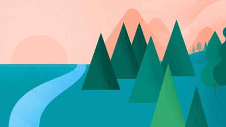 Material Design Pine Trees wallpaper