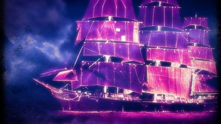 Pink and magenta abstract ship wallpaper