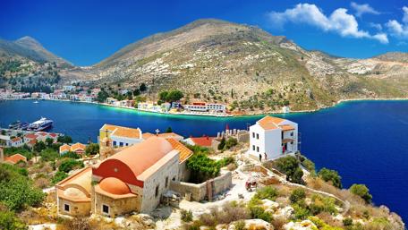 Panoramic view of Kastelorizo (Megisti) wallpaper