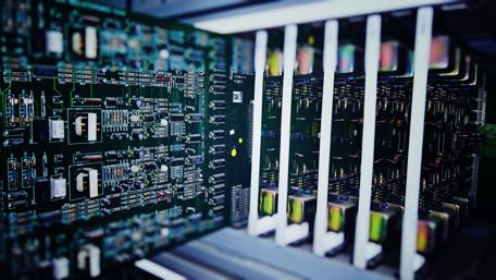 Futuristic Circuit Board Close-Up wallpaper