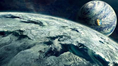 Fantasy Worlds in the space wallpaper