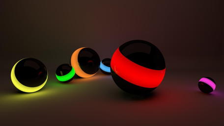 3D balls wallpaper