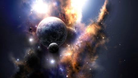 Galaxy in the outer space wallpaper