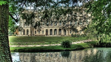Tranquil Reflections in a Stately Garden wallpaper