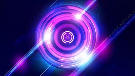 Purple circles digital art wallpaper