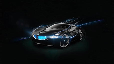 Sleek BMW Supercar in Motion Artistry wallpaper