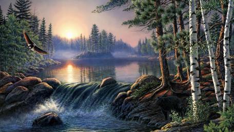 Nature painting art wallpaper
