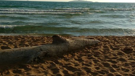 Serene Island Beach with Gentle Waves wallpaper