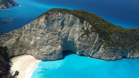 Navagio Bay in Zakynthos Island wallpaper