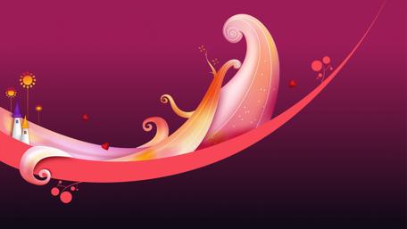Fantasy abstract curls wallpaper