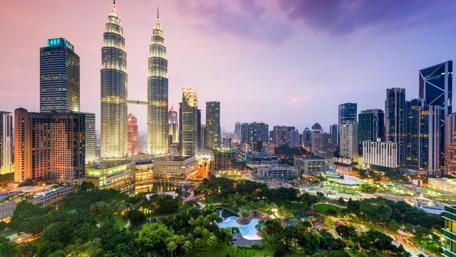 Kuala Lumpur city centre at the evening, Malaysia wallpaper