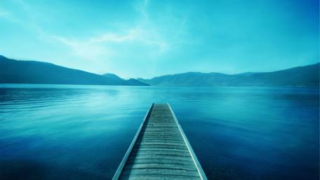 Bluish landscape wallpaper