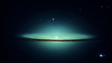 Glowing pulsar in the outer space wallpaper