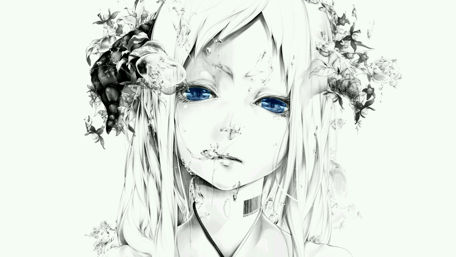 Black & white anime wallpaper wallpaper
