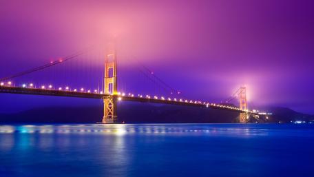 Golden Gate Bridge at night wallpaper