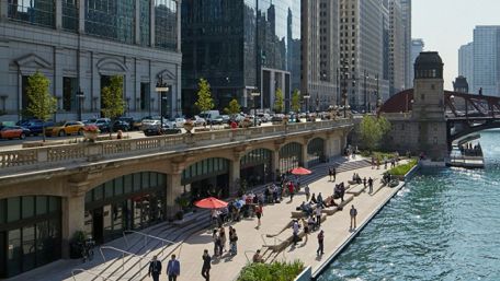 Chicago Riverwalk wallpaper
