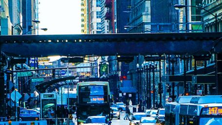 Chicago street view wallpaper
