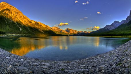 Fisheye effect landscape photography wallpaper