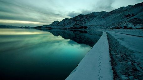 Bluish landscape wallpaper