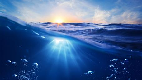 Sunlight under the water wallpaper