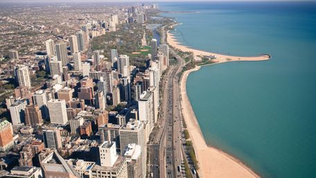 Chicago coastline wallpaper