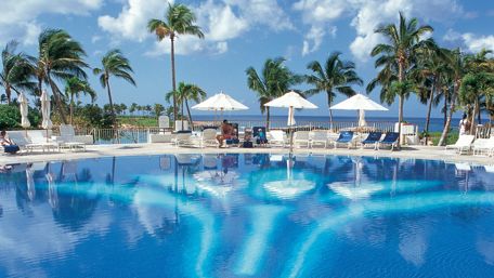 Tropical Paradise by the Poolside wallpaper