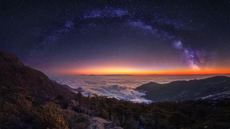 Milky way nature night wallpaper