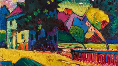 Kandinsky: Murnau – Landscape with green house wallpaper