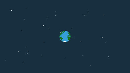 Earth in the space - Flat design wallpaper