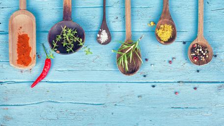Utensils and condiments wallpaper