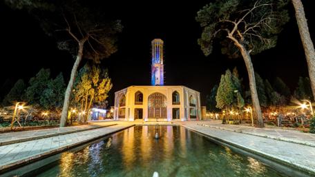 Dolat abad garden at night wallpaper
