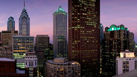 Philadelphia evening cityscape - Pennsylvania, United States wallpaper