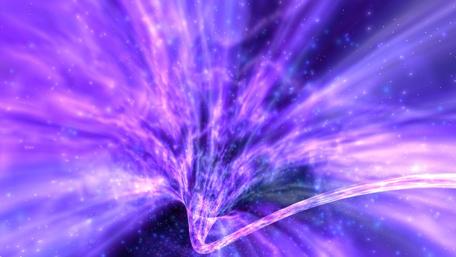 3D Interstellar moving wormhole - Digital art wallpaper