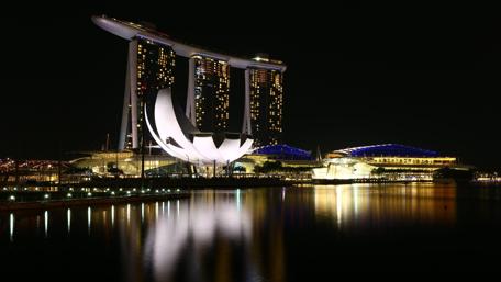 Marina Bay at night, Singapore wallpaper