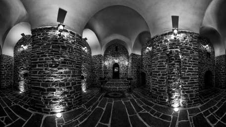 Church of Holy Mary (Mart Maryam), Urmia, Iran - Monochrome photography wallpaper