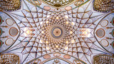 Borujerdi Iranian traditional House, Kashan, Iran wallpaper