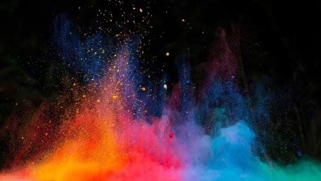 Multicolor dust explosion wallpaper