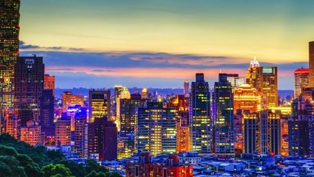 Sunrise in Taipei wallpaper